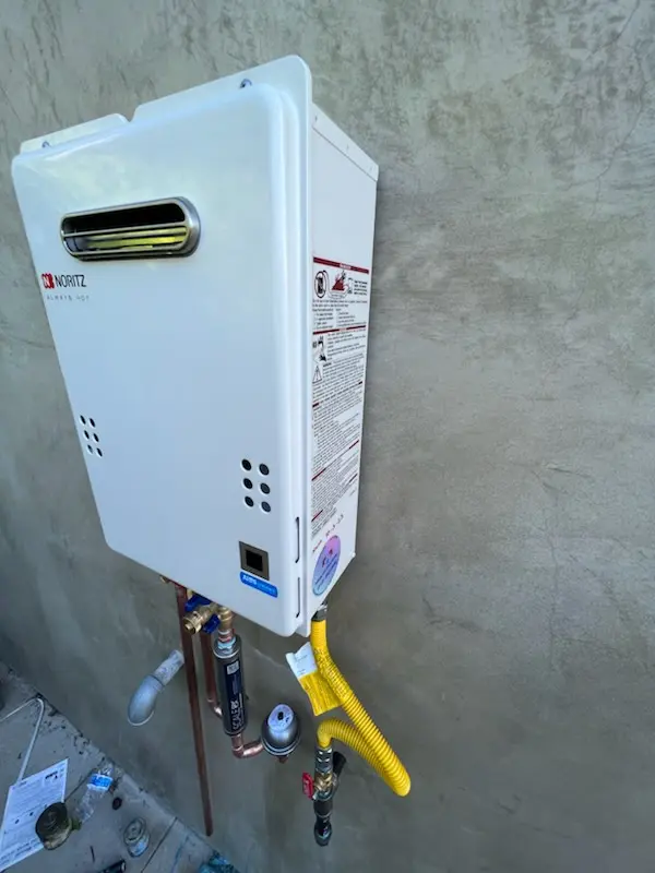 Tankless water heater installation for Waddell homes